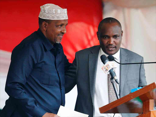 Majority Leader Aden Duale with Minority Leader John Mbadi