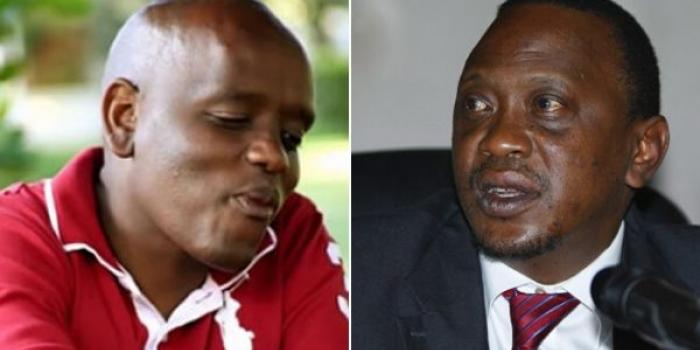 Digital strategist Dennis Itumbi and President Uhuru Kenyatta. Itumbi was chased away from Uhuru's Bomas BBI launch on Wednesday, November 27, 2019.