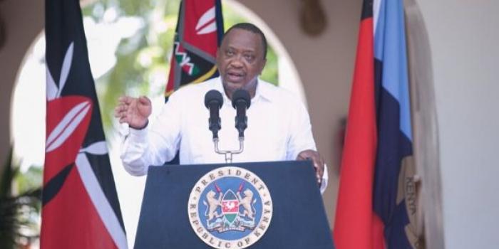 President Uhuru Kenyatta makes an address to the nation from State House, Mombasa on Tuesday, January 14, 2020, where he reshuffled his cabinet. 