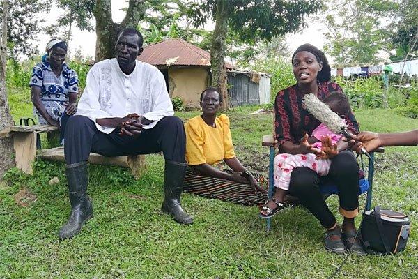 Lucy Atieno, the wife to deceased The Star journalist Eric Oloo who was found dead inside a police officers house in Siaya on Thursday, November 21, 2019