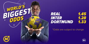 A promotional photo showing Mozzart Bet odds