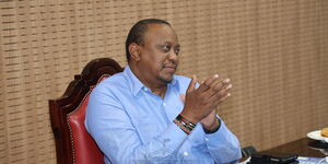 President Uhuru Kenyatta during a past video conference at State House
