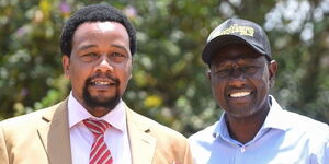 Bishop Godfrey Migwi with Deputy President William Ruto in September 2020