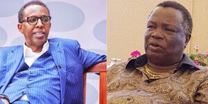 Side by side photos of Senior Counsel Ahmednasir (left) and COTU secretary General Francis Atwoli
