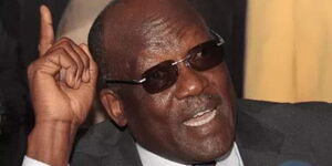 Johnson Muthama addressing the press on February 11