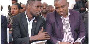 From left to right: Robert Kyagulanyi alias Bobi Wine and Erias Lukwago