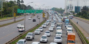 A section of the Thika Superhighway at Survey Underpass