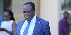 Kakamega Governor Wycliffe Oparanya at Kenya School of Government (KSG) for a consultative meeting on February 20, 2020