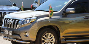 Vehicle belonging to a governor who had attended a meeting at the Kenya School of Government. Thursday, February 20, 2020