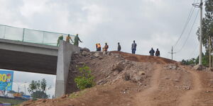 A section Of Thika SuperHighway-Alsops intersection under Construction on November 11, 2019.