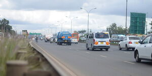 Traffic on a section Of Thika Super Highway as seen on November 11, 2019.