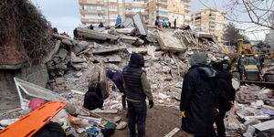 Rescue operation in Turkey following a tragic earthquake incident on Monday February 6, 2023