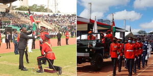 The 23rd Mechanised Infantry Battalion receiving their flag on Monday December 12, 2022