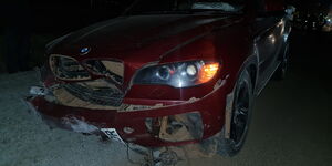 The front part of Muthee Kiengei's BMW X6