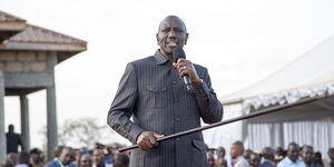 President William Ruto addressing a rally in Narok County on Wednesday, July 19, 2023.