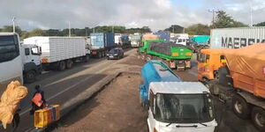 Traffic Snarl up along Mombasa Road