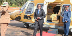 President William Ruto at the Matulo Airstrip on May 30, 2024.