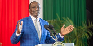 President William Ruto addressing Kenya Kwanza MPs on June 18, 2024.