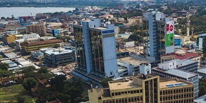An aerial view of Kisumu town.