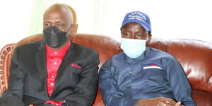 KANU party leader, Gideon Moi (left) and his Wiper counterpart Kalonzo Musyoka at the Bomas of Kenya on Sunday, January 23. 