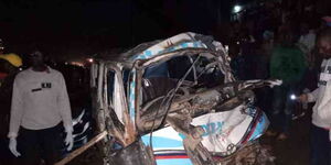 A matatu collides with a trailer along the Kisii-Sotik Road on Saturday, April 1, 2023.