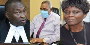 From Left: Justice Kanyi Kimondo, Justice Anthony Mrima and Lady Justice Grace Nzioka