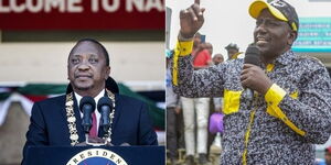 A collage of president Uhuru Kenyatta and his  deputy William Ruto