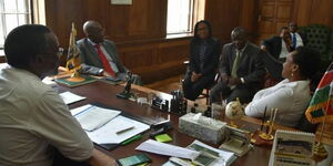Rtd Chief Justice holding a meeting with African Jurists  after the presidential petition outcome in Kenya in 2017