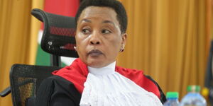 Hon. Lady justice Philomena Mwilu during the hearing of the petitions  at the Supreme court on August 31, 2022