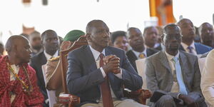 President William Ruto during the President William Ruto and Deputy President Kithure Kindiki (left) during the Minorities Day celebrations at State House, Nairobi, on Thursday, December 18, 2025.