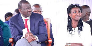 A photo of William Ruto and Gladys Shollei
