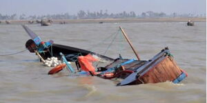 A file image of a capsized boat