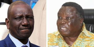 A collage of President William Ruto and COTU Boss, Francis Atwoli.