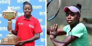 A Collage of Kemyan Tennis Sensation Angela, Okutoyi.