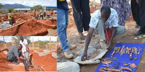 A Collage of Photos taken at the Voi Primary School Construction Site