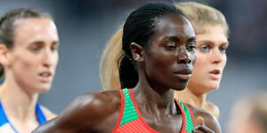 A File Image of Margaret Chelimo Kipkemboi in a Past Race.