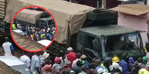 A KDF lorry crashes