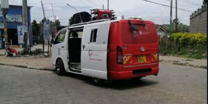A KRA van spotted during a crackdown in Nairobi on Thursday, March 18, 2021.