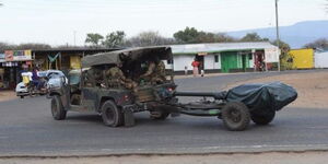 A L118 Light Guns, a 105 mm towed howitzer, being used by KDF in bandit infested areas in Kenya, Monday March 13, 2023