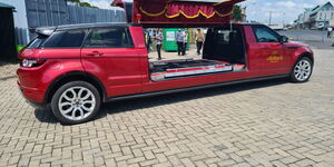 A Range Rover Limousine Hearse owned by Delight Funeral Directors