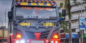 A Super Metro Matatu dubbed The Beast pictured along Nairobi CBD on October 4, 2020.