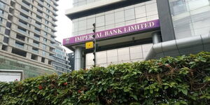 A building in Nairobi bearing Imperial Bank Limited signage.