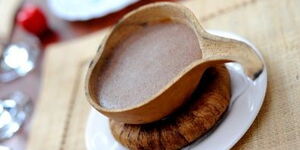 A calabash of porridge.