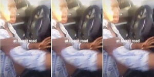 A canva of an unidentified lady being harassed by boda boda riders along Forest road, Nairobi on Monday, March 7.CANVA