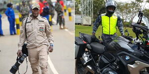 A collage of DCI officer Boniface Muganda