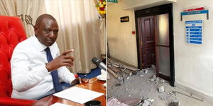 A collage of DP William Ruto in his office and his office at Transnational Plaza .jpg