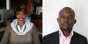 A collage of Judith Akolo and Dancun Kaburu