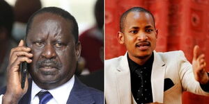 A collage of Opposition Leader Raila Odinga and Embakasi East MP Babu Owino.jpg