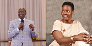 A collage of President William Ruto (left) and CAS nominee Chebichi Lelei (right).jpg