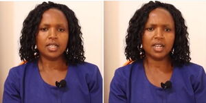 A collage of Rosemary Munga during an interview on Wednesday, January 18, 2023